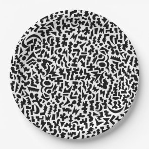 Doodles-Papierplatte Pappteller