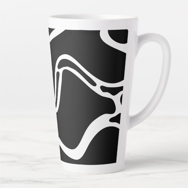 Doodles Schwarzweiß 2 von 8 Abstrakten Milchtasse (Rechts)