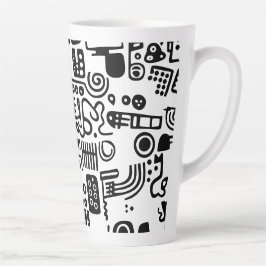 Doodles Schwarzweiß Milchtasse