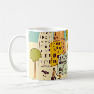 Doodles urban park landscape walking color city li kaffeetasse