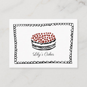Doodles Whimsical Cake Baker Carte de visite