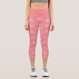 Doodly-Blume Capri Leggings