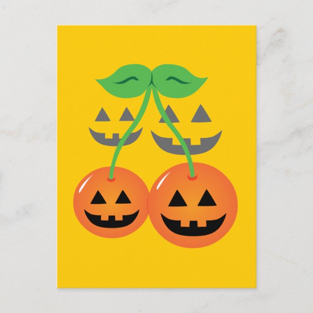 Doom Jack o' Lantern Cherries Postkarte (Vorderseite)