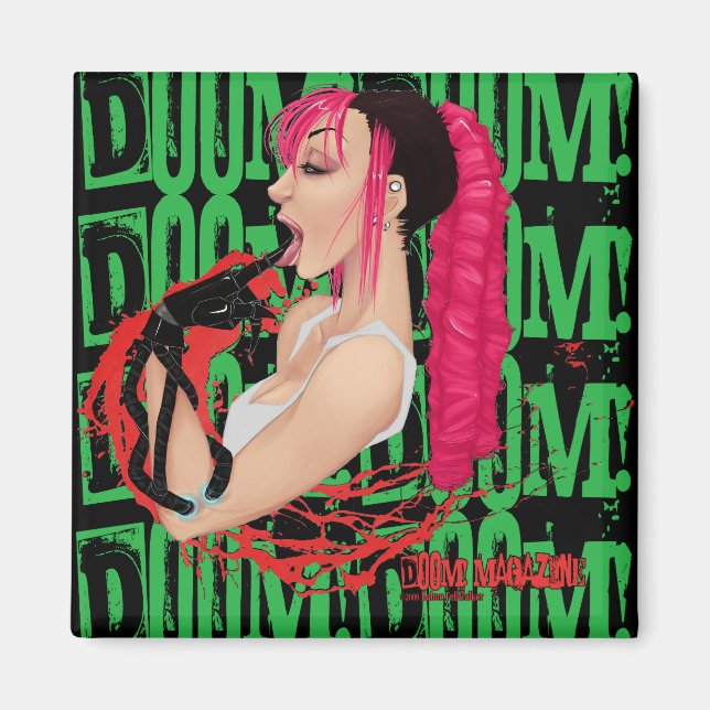 DOOM ! Magazine "Z" Green Magnet (Devant)
