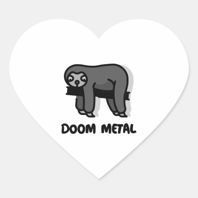 Doom Metal Sloth Sloth Sticker (Vorderseite)