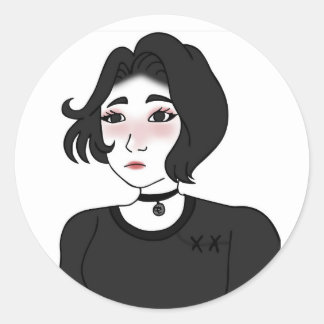 Doomer Girl Wojak Aufkleber