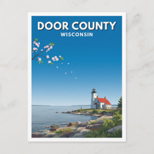 Door County, Wisconsin — Cana Island Leuchtturm Postkarte