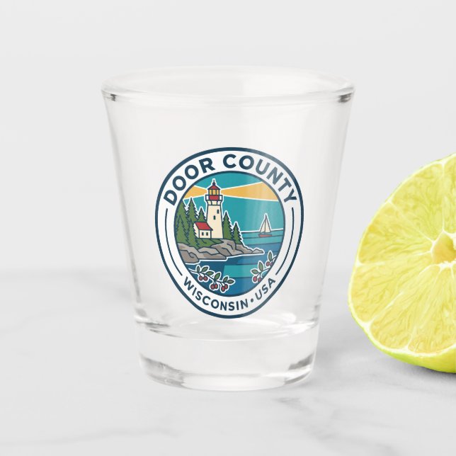 Door County Wisconsin Schnapsglas (Vorderseite)