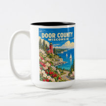Door County Wisconsin Vintage Leuchtturm Kirsche A
