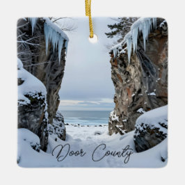 Door County, Wisconsin | Winter Poem Keramikornament