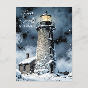 Door County, Wisconsin Wintergedicht Postkarte