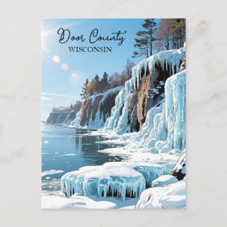 Door County Wisconsin Wintergedicht Postkarte