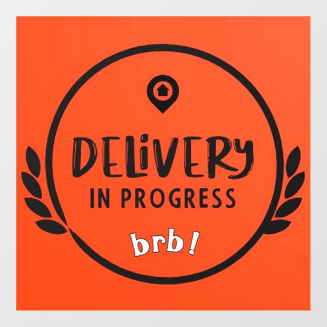 Door Dash Gig Driver Delivery in Progress Sign Fensteraufkleber (Blatt)