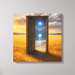 Door in the Wheat Leinwanddruck