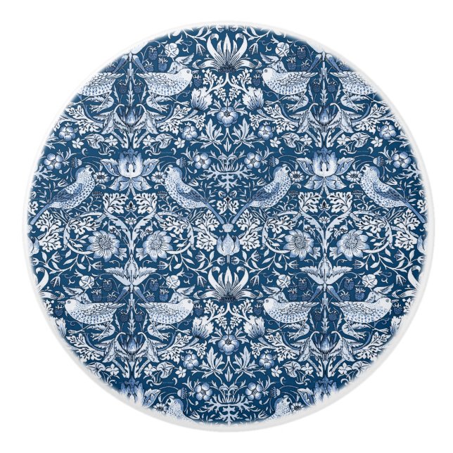 Door Knobs - Strawberry Thief William Morris Keramikknauf (Vorderseite)