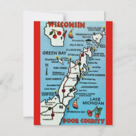 Door Landkreis WI Postkarte
