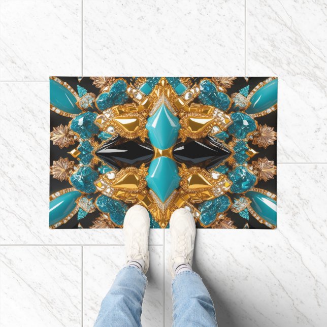 Door Mat mit Bahamas-Farbgestaltung Fußmatte (Indoor)