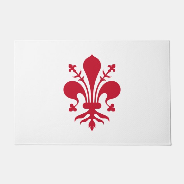 Door Mat mit der Flagge von Florenz, Italien Fußmatte (Vorderseite)