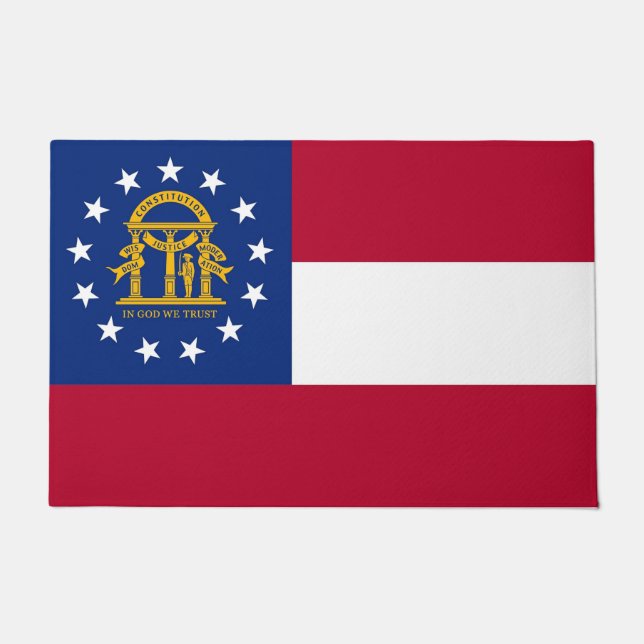 Door Mat mit Flag Georgia Staat, USA Fußmatte (Vorderseite)