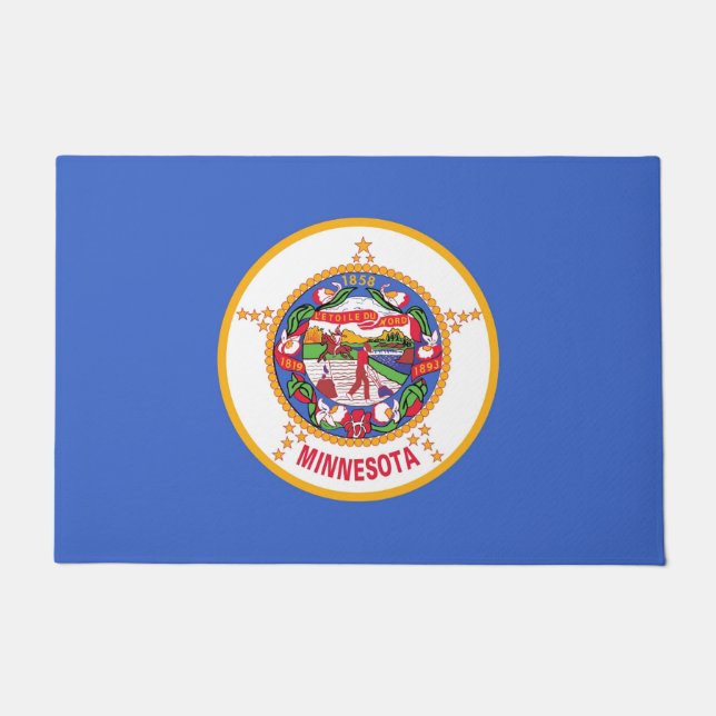 Door Mat mit Flag Minnesota Staat, USA Fußmatte (Vorderseite)