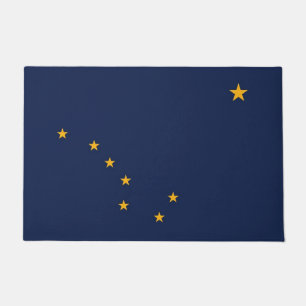 Door Mat mit Flagge Alaska, USA Fußmatte