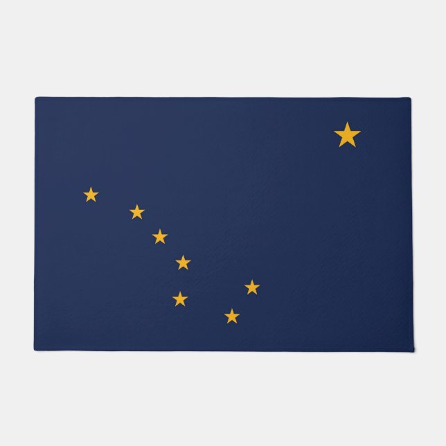 Door Mat mit Flagge Alaska, USA Fußmatte (Vorderseite)