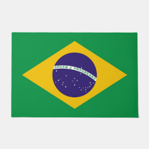 Door Mat mit Flagge Brasiliens Fußmatte