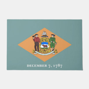 Door Mat mit Flagge des Delaware-Staat, USA Fußmatte