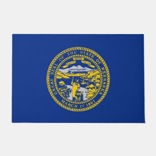 Door Mat mit Flagge des Nebraska-Staat, USA Fußmatte