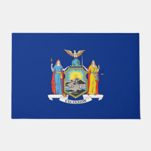 Door Mat mit Flagge des New Yorker Staat, USA Fußmatte