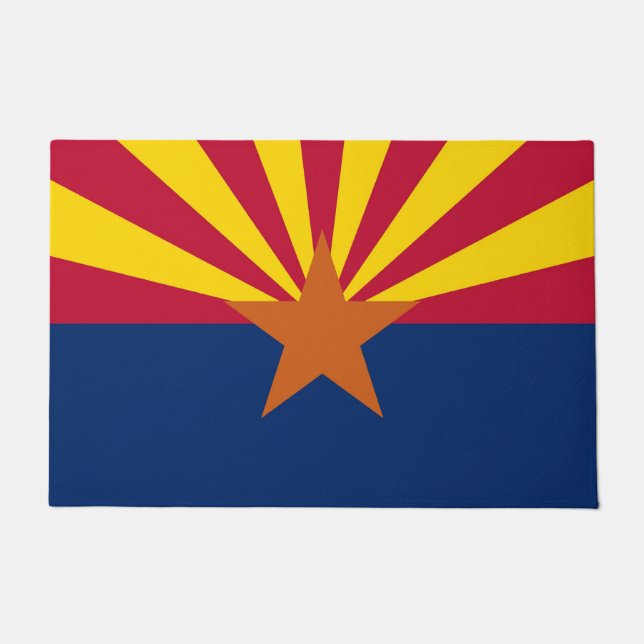 Door Mat mit Flagge des Staat Arizona, USA Fußmatte (Vorderseite)