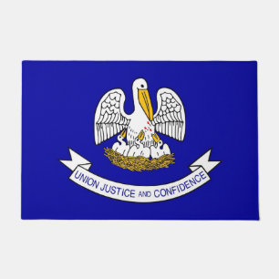 Door Mat mit Flagge des Staat Louisiana, USA Fußmatte