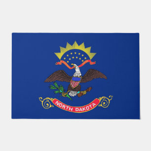 Door Mat mit Flagge des Staat Nord-Dakota, USA Fußmatte