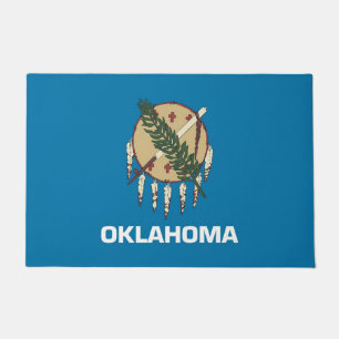 Door Mat mit Flagge des Staat Oklahoma, USA Fußmatte