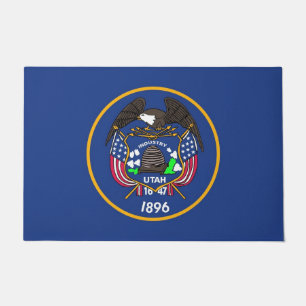 Door Mat mit Flagge des Utah Staat, USA Fußmatte