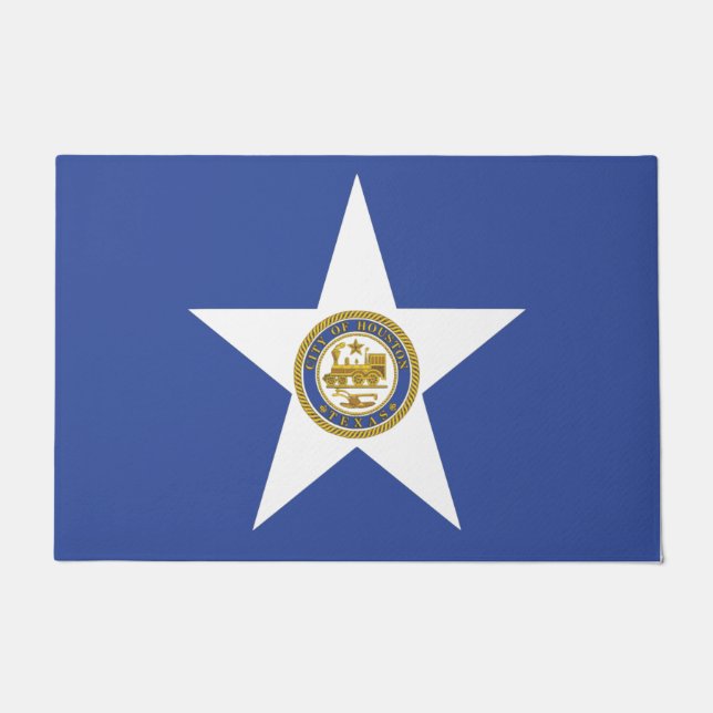 Door Mat mit Flagge in Houston City Fußmatte (Vorderseite)