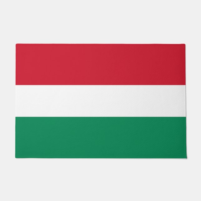 Door Mat mit Flagge Ungarns Fußmatte (Vorderseite)