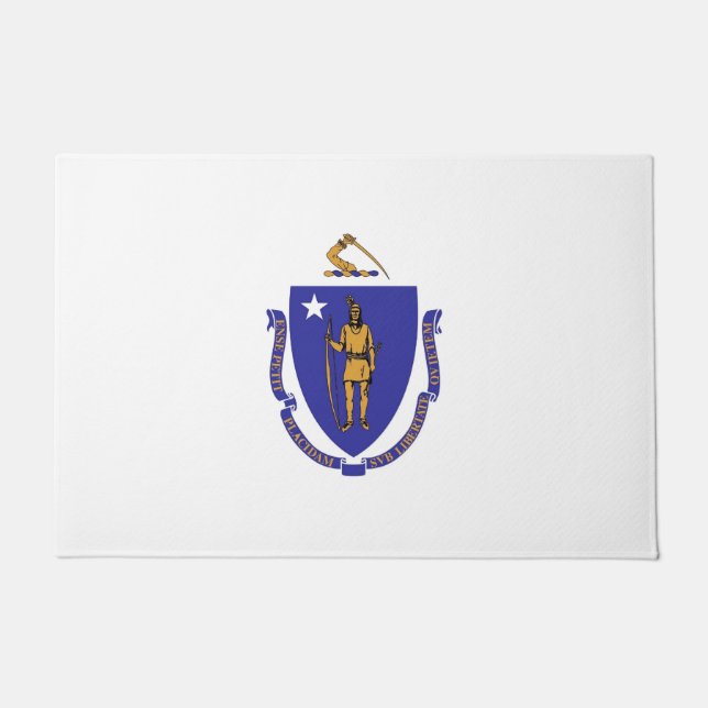 Door Mat mit Flagge von Massachusetts Staat, USA Fußmatte (Vorderseite)