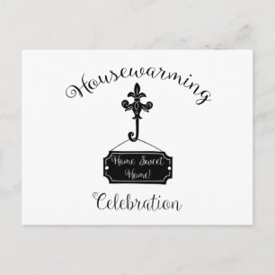 Door Plaque Zuhause Sweet Zuhause Housewarming Par Einladungspostkarte