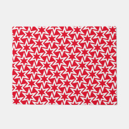 Doormat für das Muster White and Red Geometric Fußmatte