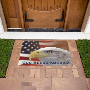 Doormat Gott segne Amerika Adlerflagge Fußmatte