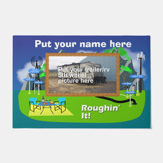 Doormat Personalisiert Trailer/RV/5. Rad Fußmatte (Vorderseite)