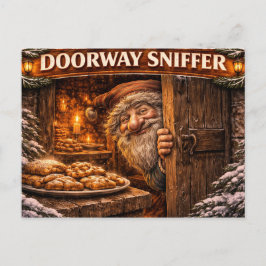 Doorway Sniffer Icelandic Yule Lad Postkarte