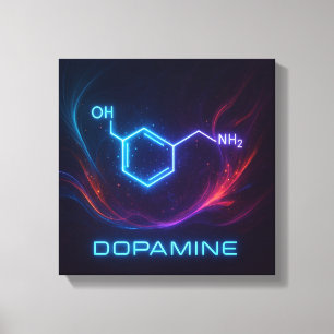 Dopamin Energy Flow - Abstrakter molekularer Nebel Leinwanddruck