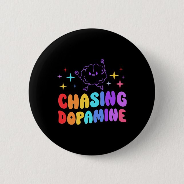Dopamin Mental Health Aästhetics Button (Vorderseite)