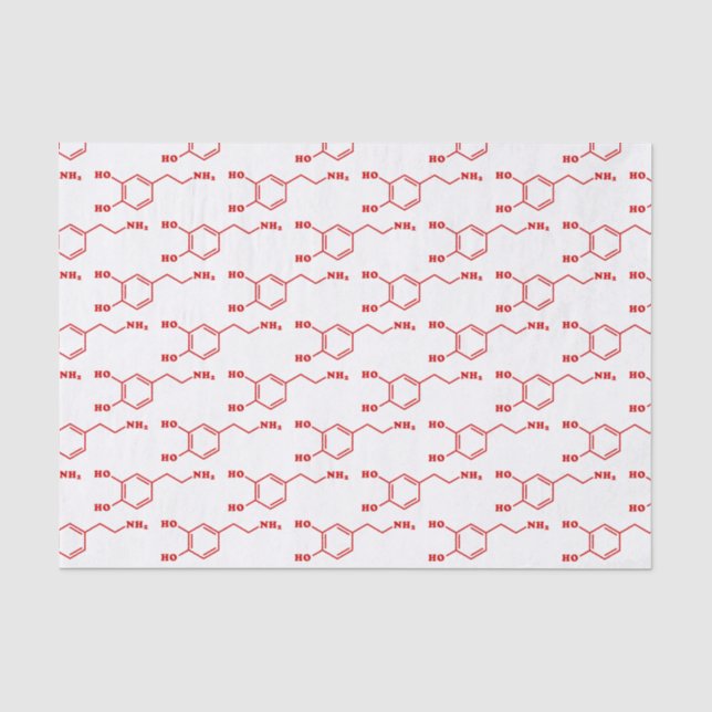 Dopamin Molekulare chemische Formel Seidenpapier (Vorderseite)