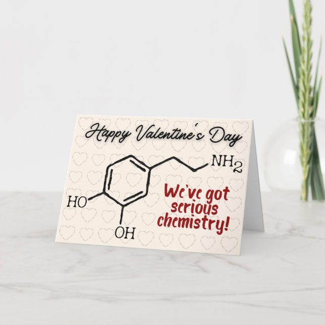 Dopamine Chimie Funny Carte Valentine (Devant)