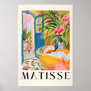 Dopamine-Dekor, Pfau im Badezimmer-Kunstposter, Lu Poster