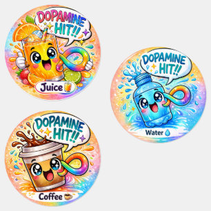 Dopamine-Hit neurodivergente Kawaii-Party-Etikette Etiketten