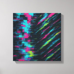 Dopaminrush in der fragmentierten Neonmotion Leinwanddruck
